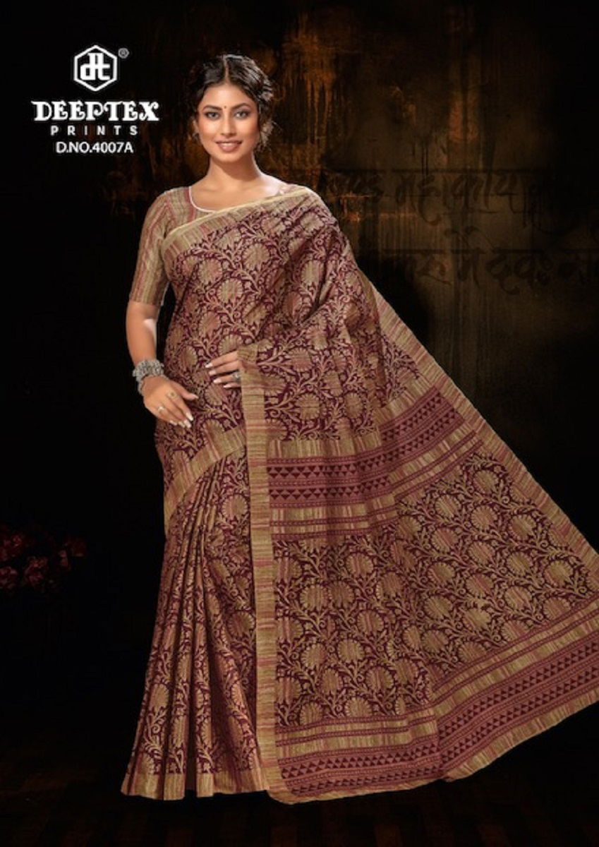 Deeptex Mother Queen 4 Printed Sarees Catalog
